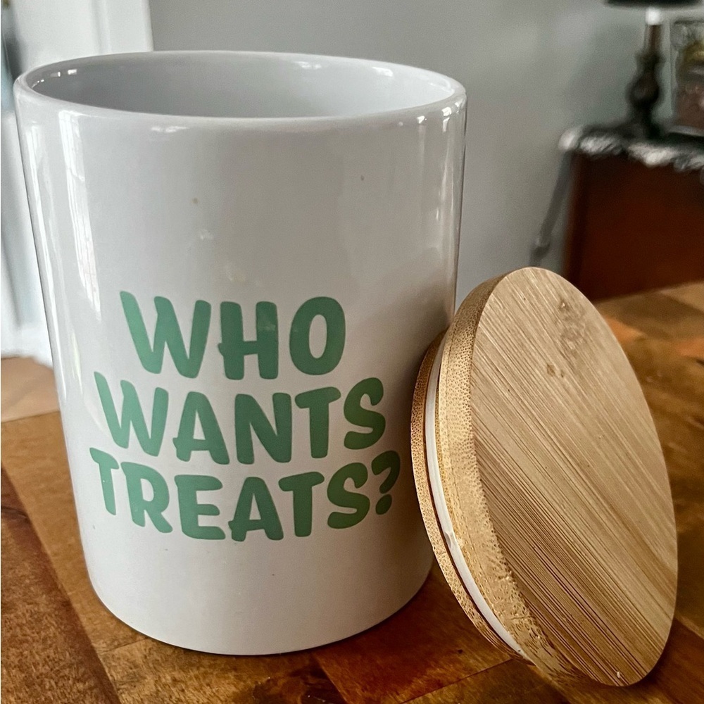 Bamboo Lid Treat Jar storage - Picture 2 of 4